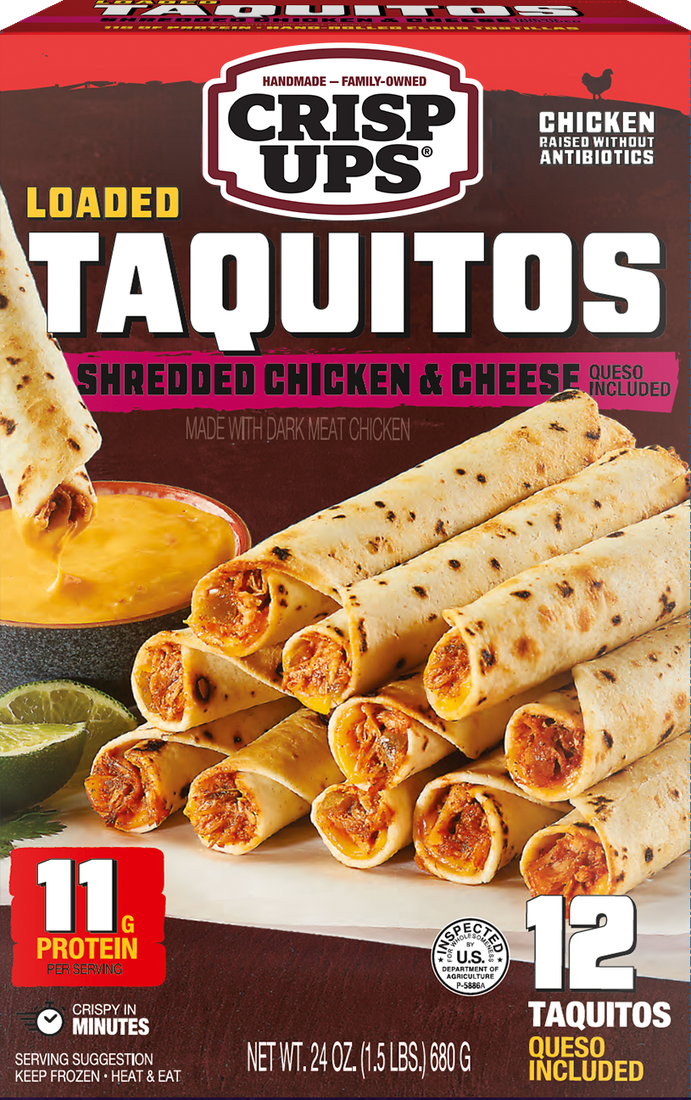 CrispUps Loaded Taquitos box