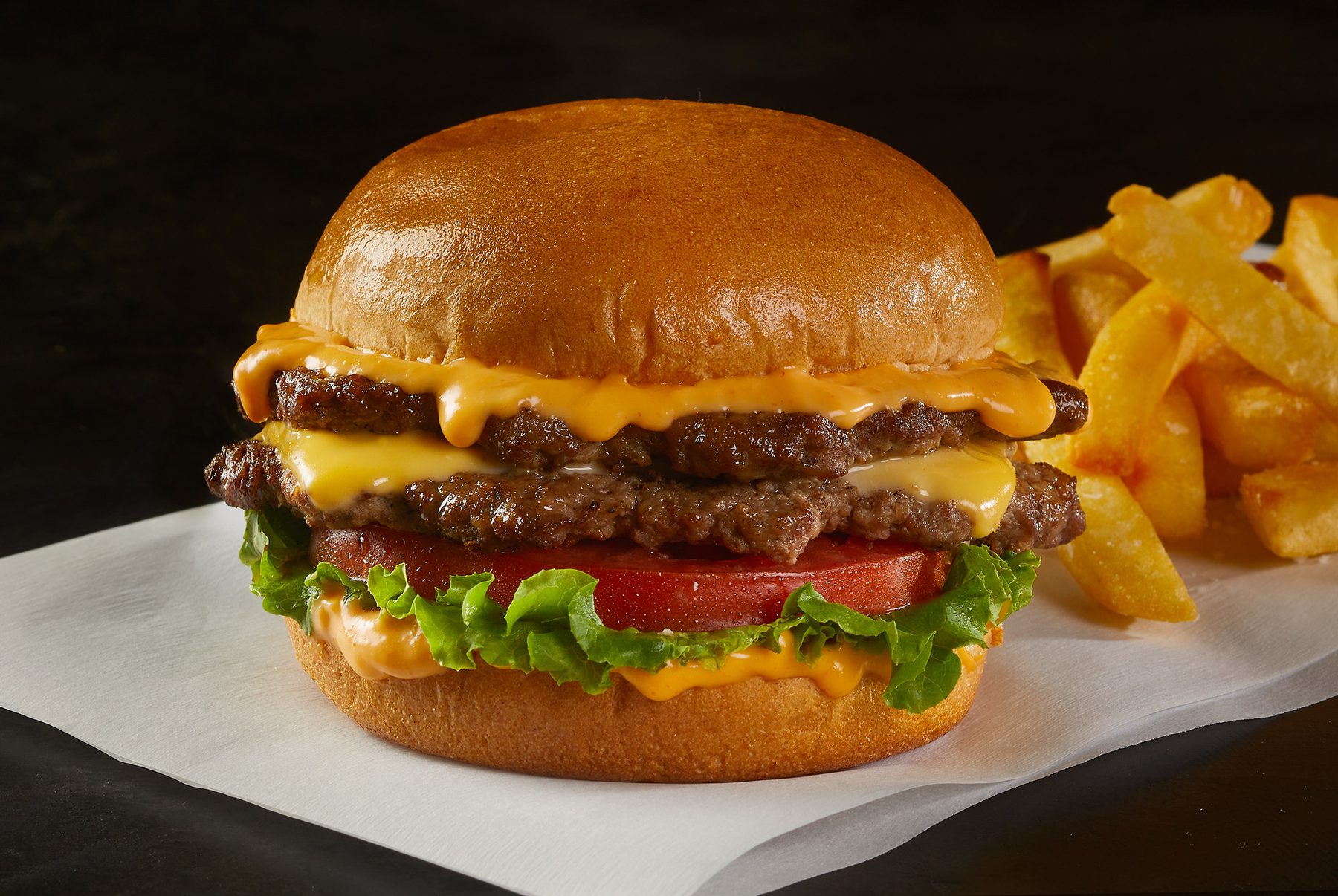 The Smashed Griller double smashed beef burgers for K-12 school nutrition