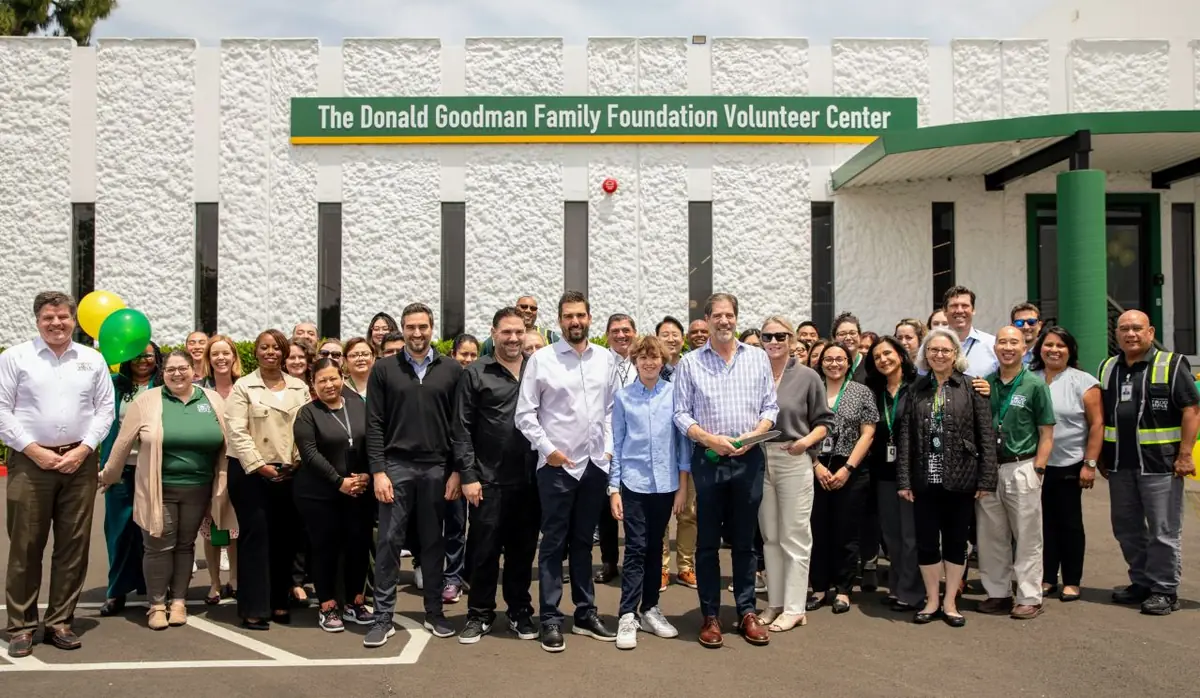 Ribbon-cutting at the Donald Goodman Family Foundation Volunteer Center at the LA Regional Food Bank