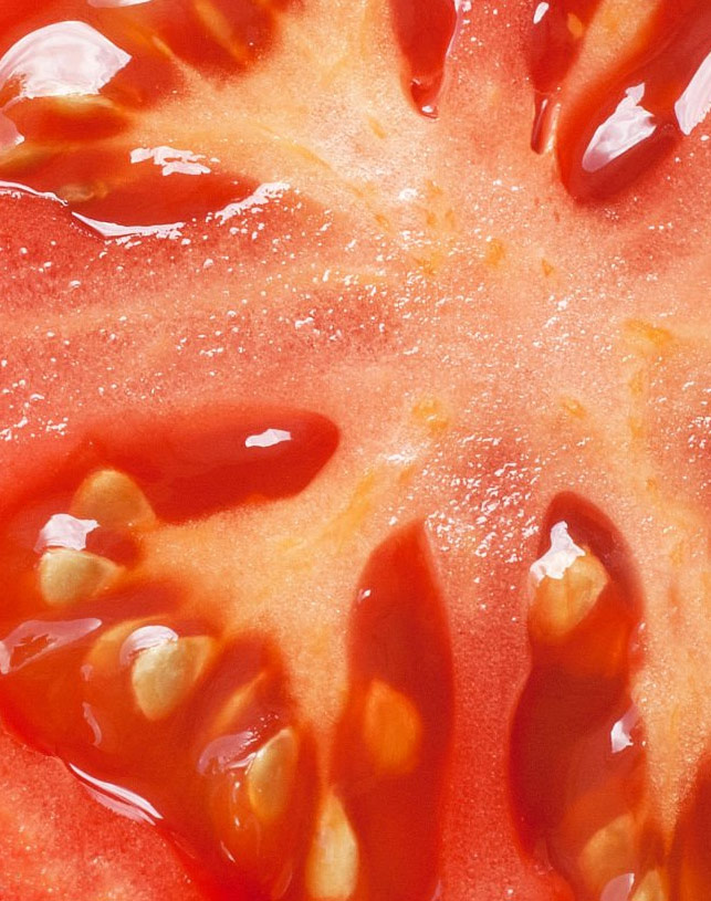 Close-up of a fresh, ripe tomato