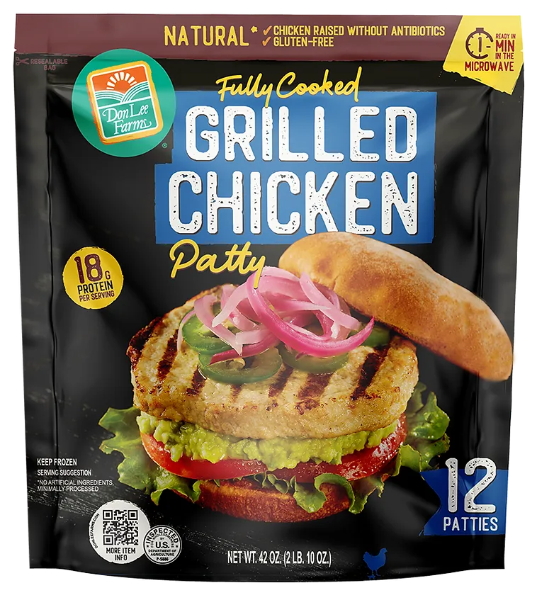 Antibiotic-Free Grilled Chicken Patties