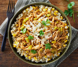 Green Chili Shredded Chicken & Cauliflower Rice Bowl