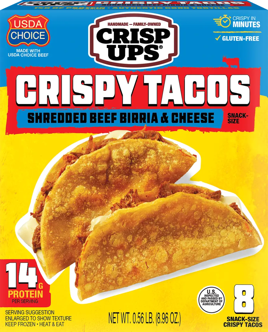 Snack-Size Shredded Beef Birria & Cheese CrispUps®