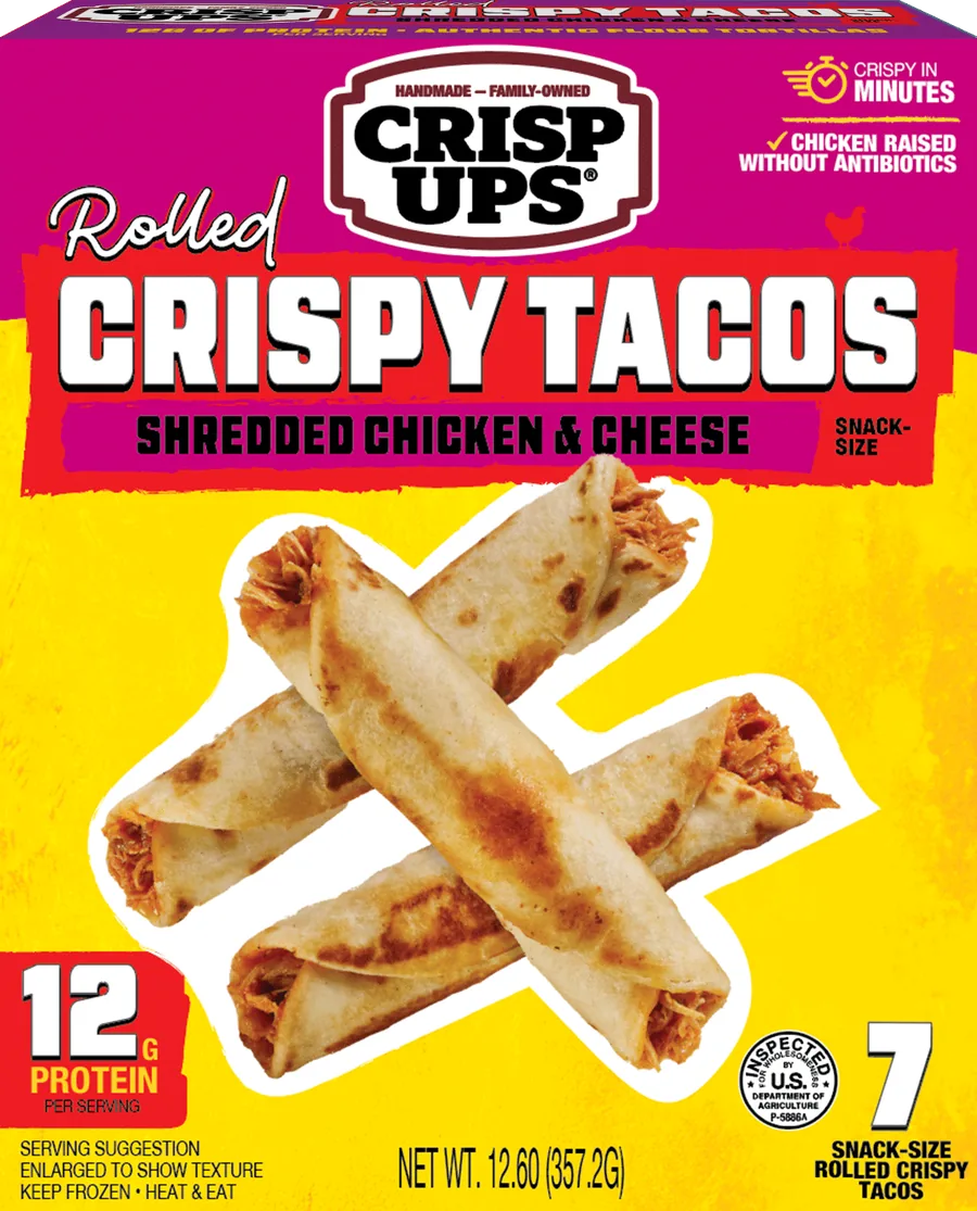 Snack-Sized Shredded Chicken Rolled CrispUps®