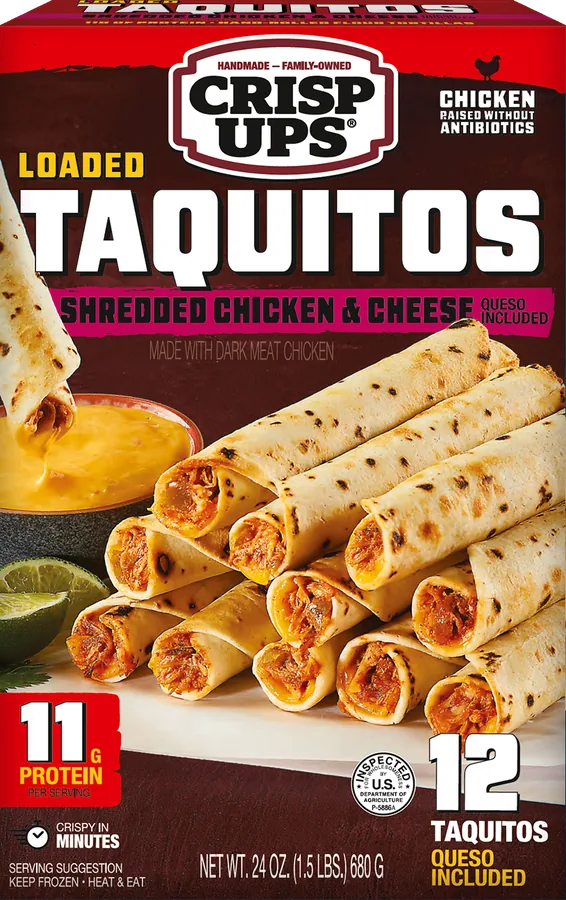 CrispUps Loaded Taquitos box