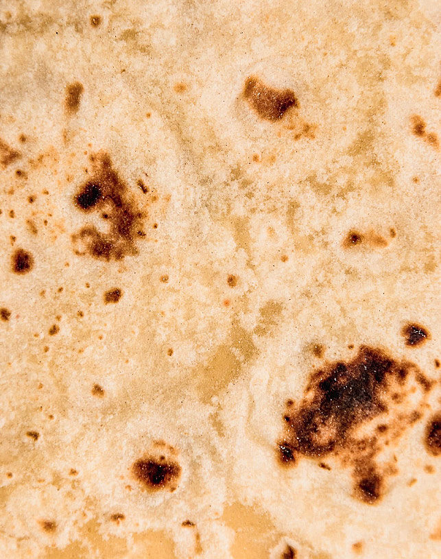 Close-up of an authentic tortilla, crispy and golden